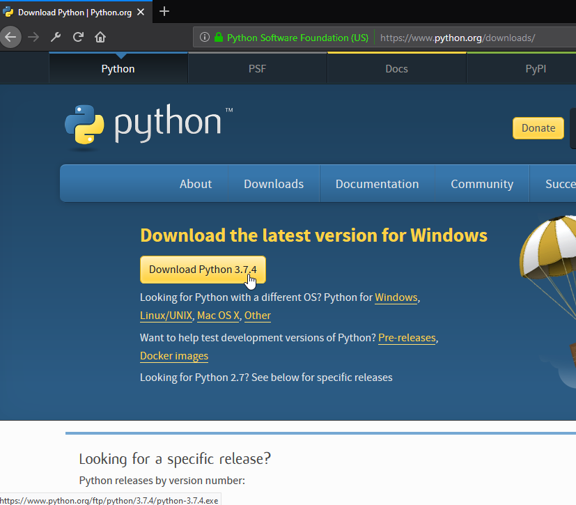 download python installer for windows
